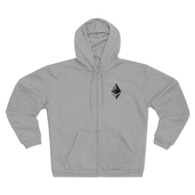 Load image into Gallery viewer, Eth Octahedron Hooded Zip Sweatshirt