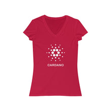 Load image into Gallery viewer, Cardano Foundation Women's Jersey Short Sleeve V-Neck Tee
