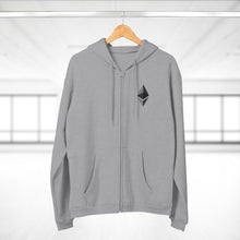 Load image into Gallery viewer, Eth Octahedron Hooded Zip Sweatshirt