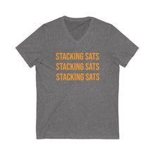Load image into Gallery viewer, Stacking Sats Short Sleeve V-Neck Tee