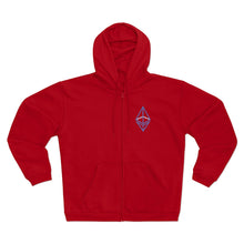 Load image into Gallery viewer, Wired Octahedron Hooded Zip Sweatshirt