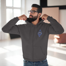Load image into Gallery viewer, Wired Octahedron Hooded Zip Sweatshirt