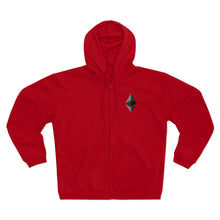 Load image into Gallery viewer, Eth Octahedron Hooded Zip Sweatshirt
