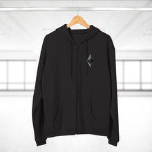 Load image into Gallery viewer, Eth Octahedron Hooded Zip Sweatshirt