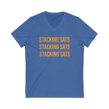Load image into Gallery viewer, Stacking Sats Short Sleeve V-Neck Tee