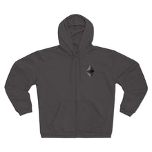Load image into Gallery viewer, Eth Octahedron Hooded Zip Sweatshirt