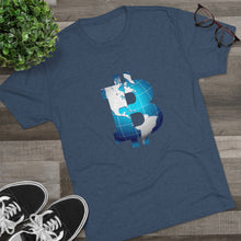 Load image into Gallery viewer, Bitcoin World Tri-Blend Crew Tee