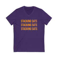 Load image into Gallery viewer, Stacking Sats Short Sleeve V-Neck Tee