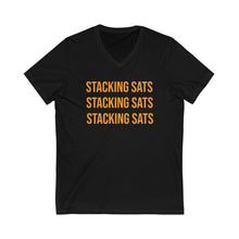 Load image into Gallery viewer, Stacking Sats Short Sleeve V-Neck Tee