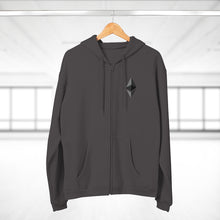 Load image into Gallery viewer, Eth Octahedron Hooded Zip Sweatshirt