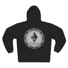 Load image into Gallery viewer, Eth Octahedron Hooded Zip Sweatshirt