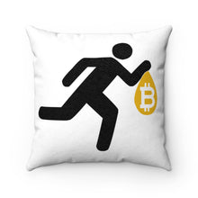 Load image into Gallery viewer, BTC Runner Faux Suede Square Pillow

