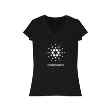 Load image into Gallery viewer, Cardano Foundation Women&#39;s Jersey Short Sleeve V-Neck Tee
