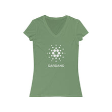 Load image into Gallery viewer, Cardano Foundation Women&#39;s Jersey Short Sleeve V-Neck Tee
