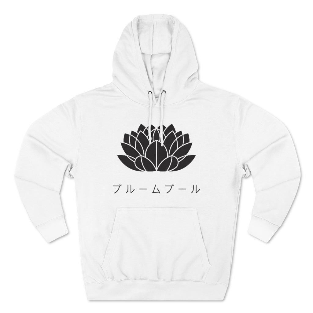 Bloom Black Japanese Premium Pullover Hoodie