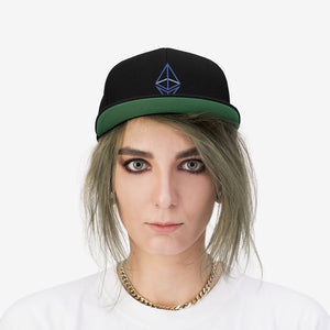 Wired Octahedron ETH Flat Bill Hat